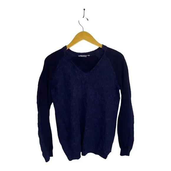 Gerard Darel Alpaca Merino Wool Blue Sweater Size 2 - Picture 1 of 7